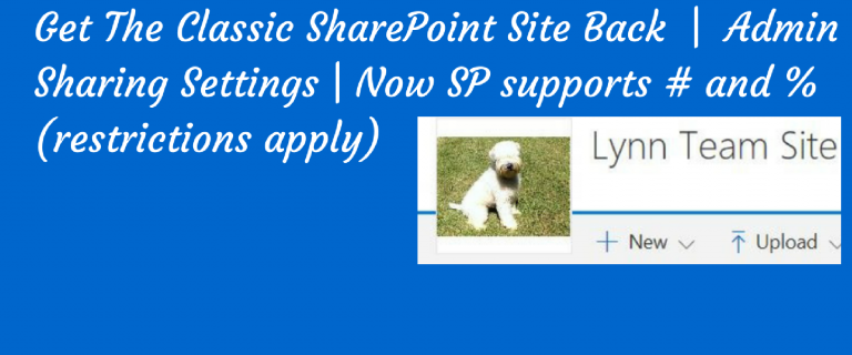 poster on how to get a classic sharepoint site