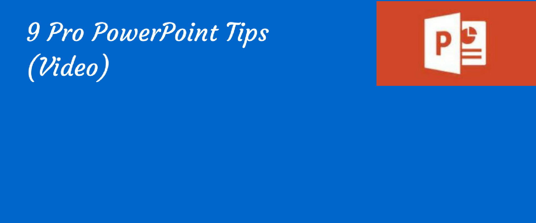 poster for tips on using powerpoint